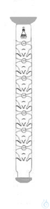 Colonna Vigreux altezza utile 1000mm femmina GS35/20 maschio GS35/20 Colonna Vigreux in vetro...